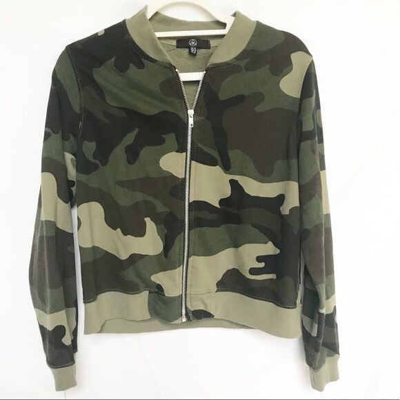 Missguided Jackets & Blazers - Misguided full zip sweatshirt in camo